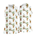 Funny Bigfoot Golf Hawaiian Shirt, Tropical Golf Shirts, Ladies Sleeveless Polo, Golfing Apparel