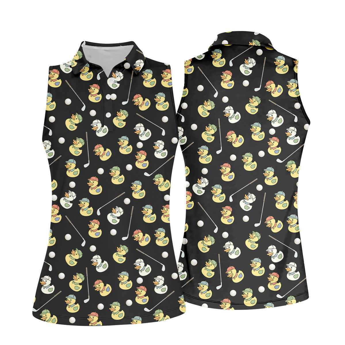 Rubber Duck Golf Polo Shirt, Ladies Sleeveless Polo, Ladies Golf Shirts, Golfing Apparel