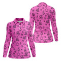 Goose Halloween, Doodle Pattern, Hot Pink Golf Shirt, Sleeveless Womens Golf Shirts, Women Golf Top, Ladies Golf Shirts