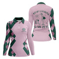 Stop Looking At My Putt Custom Sleeveless Womens Golf Polo Shirts, Funny Golf Shirts For Ladies