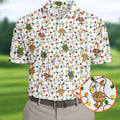 Funny Duck Merry Xmas White Golf Shirts, Gifts For Golf Lovers, Polo Shirts For Men, Golfing Apparel