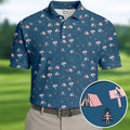 Funny Adult Humor Camping Men's Golf Shirt, Golf Polo Shirts For Men, Printed Golf Shirts