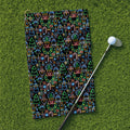 Neon Christmas Retro Style Golf Towels, Christmas Golf Gift, Gifts For Golf Lovers