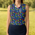 In A World Where You Can Be Anything Be Kind Autism Awareness Puzzle Pattern Navy Golf Shirt, Golf Shirt For Women
