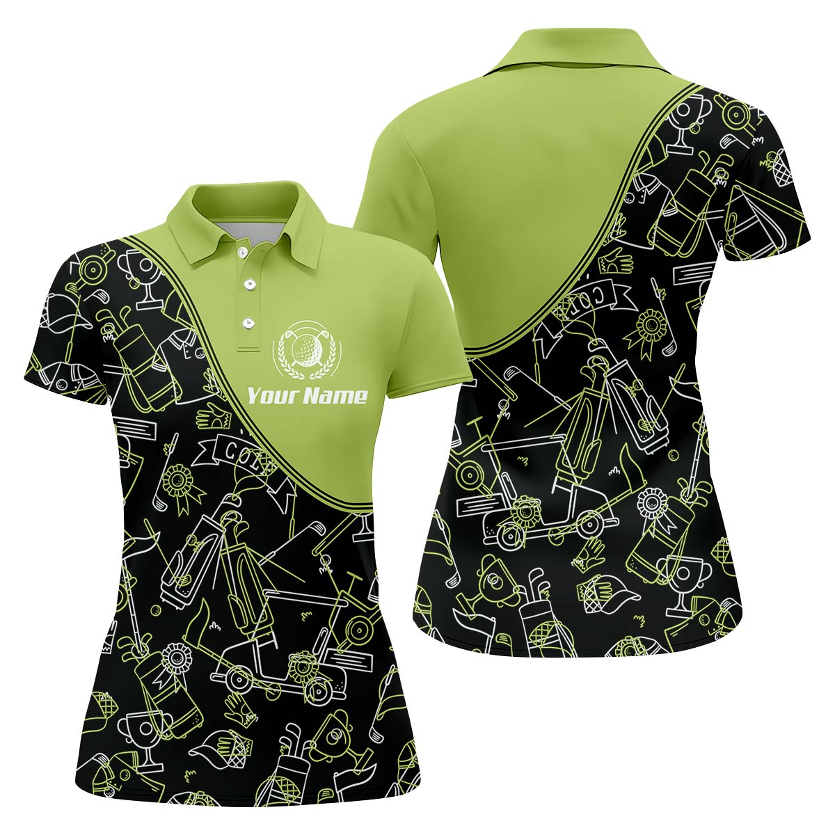 Personalized Womens Golf Polo Shirt, Women's Golfing Clothes, Womens Golf Gifts