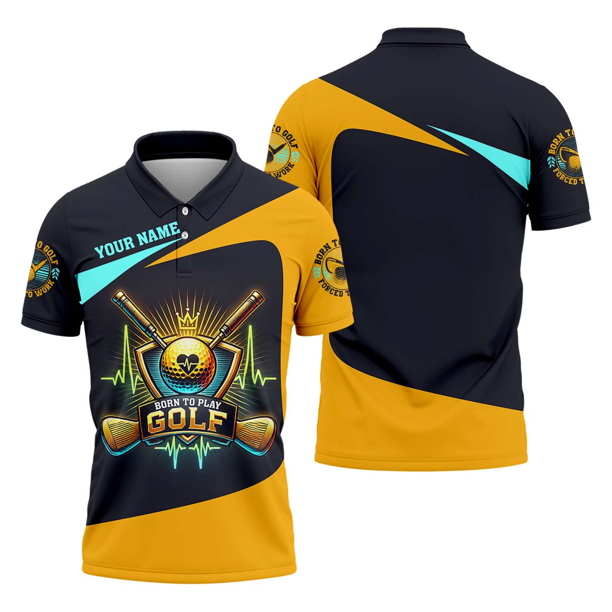 Royal Spirit Custom Golf Polo Shirt, Golfing Apparel, Golf Gift For Men