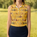 Funny Adult Party Bottle Pattern Golf Shirt, Golf Shirts For Women, Ladies Golf Top