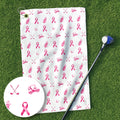 Pink Ribbon Breast Cancer Golf Towel, Unique Gift For Golfer, Christmas Golf Gift, Golf Accessories