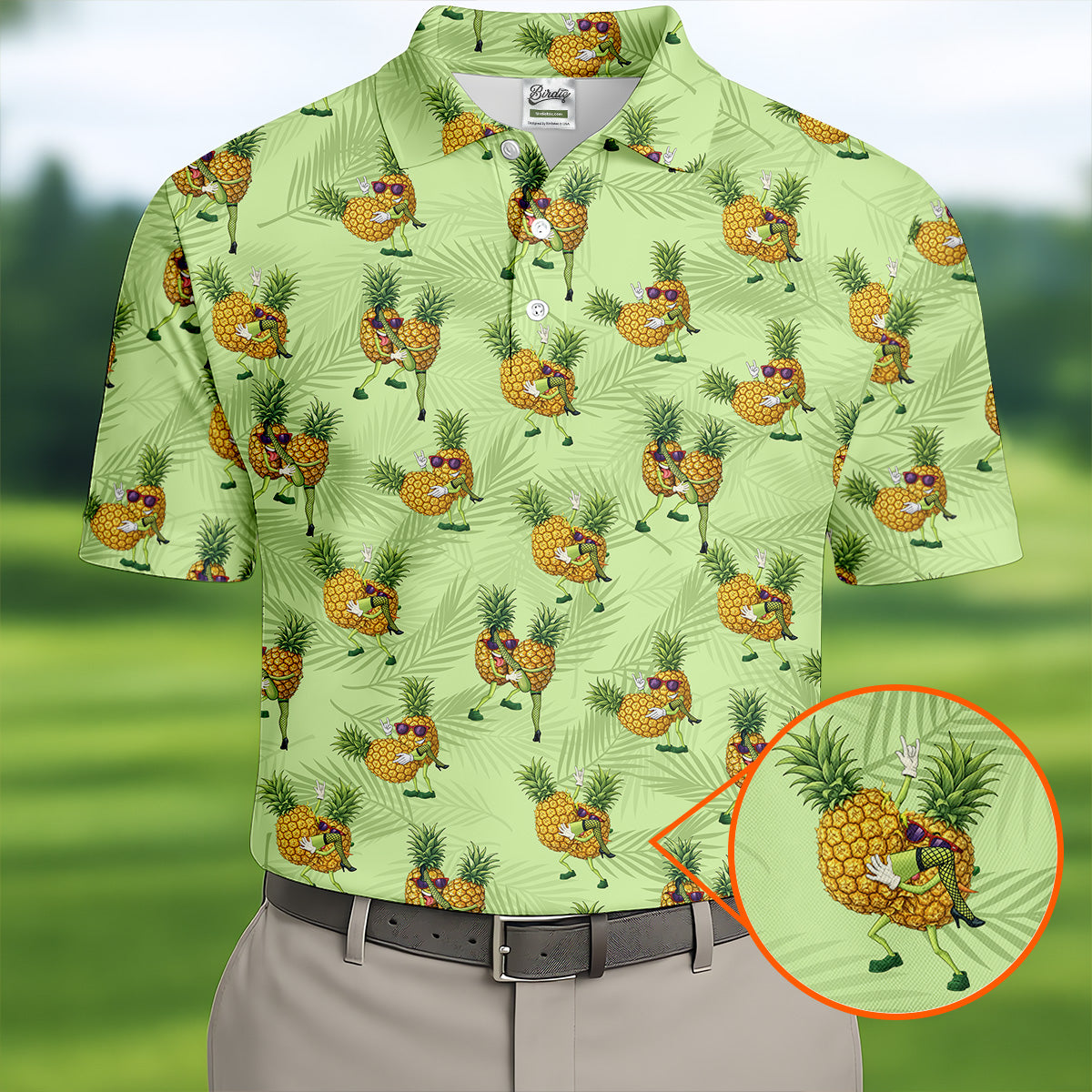Pineapple Couple Naughty Position Fun Golf Shirts For Men, Valentines Golf Gift, Polo Shirts For Men