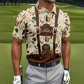 Oktoberfest Lederhosen Beer Pattern Golf Polo Shirt, Hawaiian Golf Shirt, Mens Golf Polo