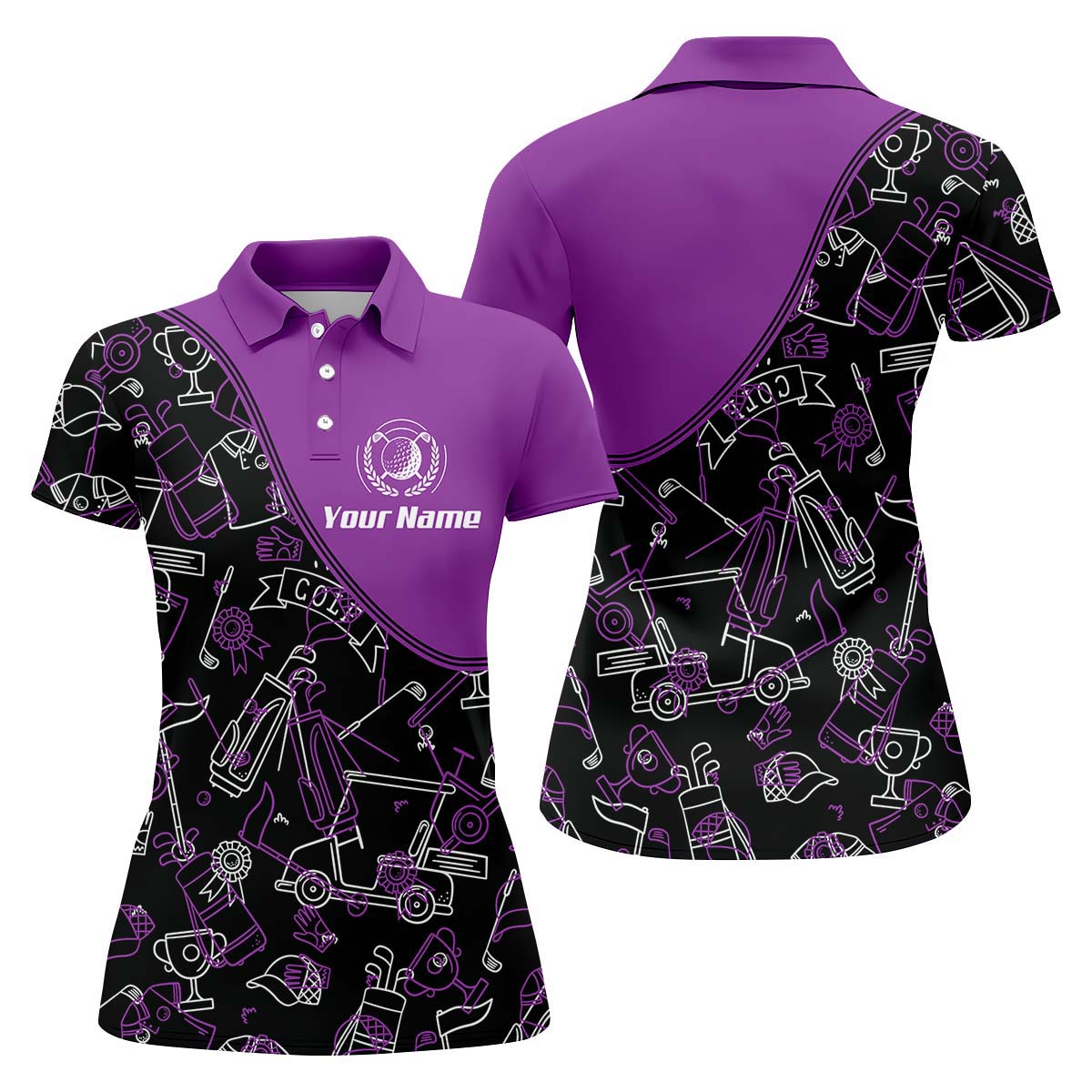 Personalized Womens Golf Polo Shirt, Golfing Apparel, Womens Golf Gifts
