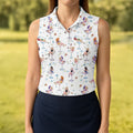 Retro Pin Up Martini Cocktail Hawaiian Golf Shirt, Ladies Golf Shirts, Performance Golf Shirt