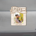 Best Papa Ever Custom Photo Car Visor Clip, Christmas Golf Gift