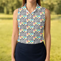 In A World Where You Can Be Anything Be Kind Autism Awareness Puzzle Pattern White Golf Shirt, Women's Golf Shirts