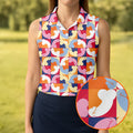 Funny Adult Retro Checkered Novelty Golf Shirt, Golf Tops For Women, Ladies Golf Top