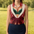 Funny Festive Costume Christmas Golf Shirt, Women’s Golf Polo, Golf Tops For Women