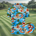 Funny Beach Surfer Jesus Hawaiian Golf Shirt, Mens Golf Polo, Printed Golf Shirts
