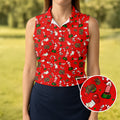 Funny Christmas Women's Golf Tops, Funny Dirty Red Golf Shirt, Christmas Golf Shirt, Golfing Apparel