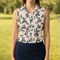 Funny Raccoon Desert Golf Pattern Polo Shirt, Ladies Golf Shirt, Printed Golf Shirt
