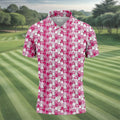 Breast Cancer Golf Shirt, Golf Tops For Men, Men's Golf Polo, Breast Cancer Awareness Shirt