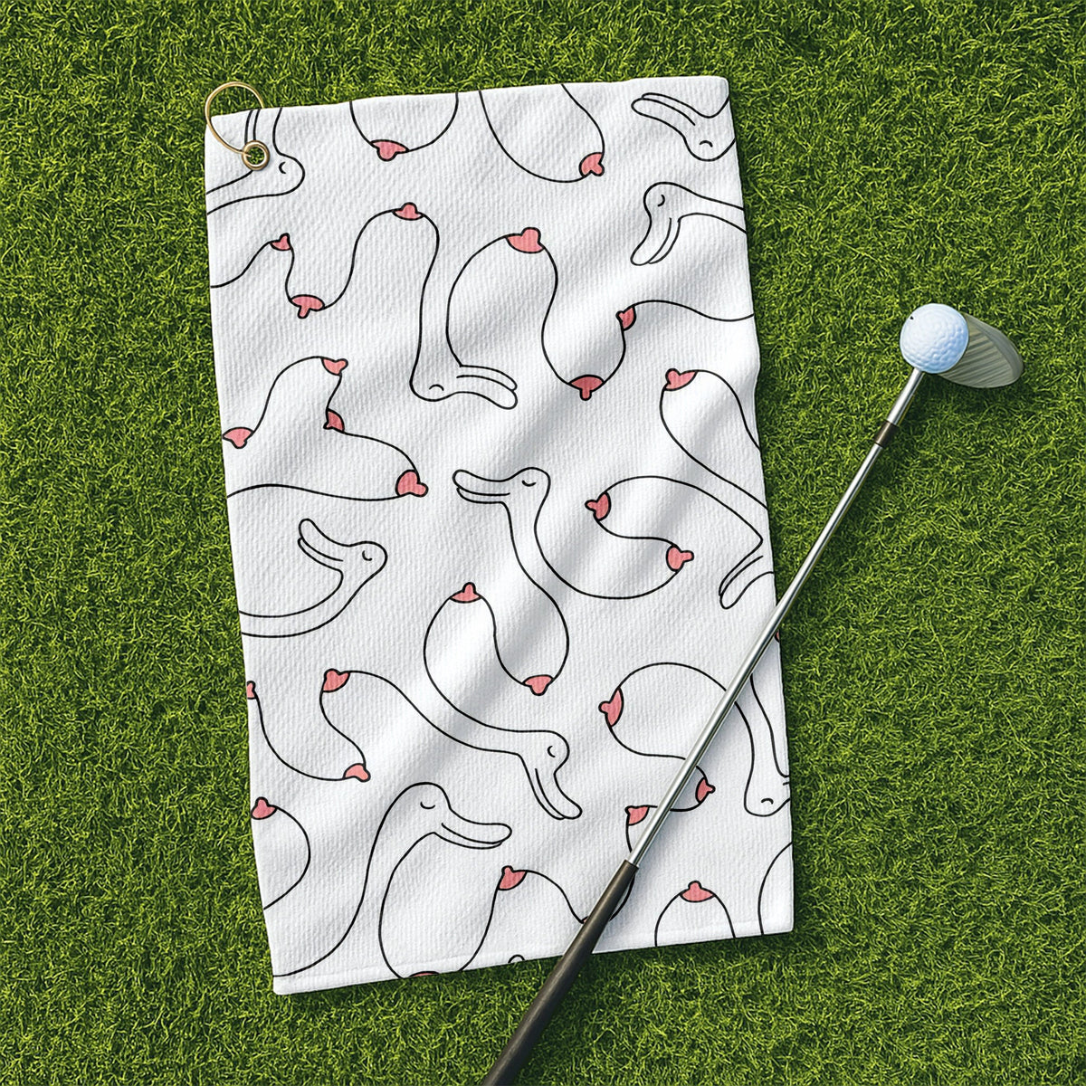 Funny Goose Golf Towel, Best Golf Towel, Men Golf Towel, Golf Rag, Golf Gift For Dad