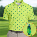 The Best Dad By Par Doodle Pattern Father's Day Golf Shirt, Golf Gift For Dad