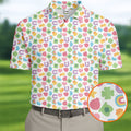 St Patrick's Day Lucky Charms White Golf Shirt, Cute Golf Outfit, Polo Shirts For Men, Golf Shirts For Men