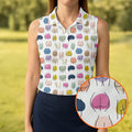 Funny Colorful Butt Pattern Golf Polo Shirt, Golf Shirts For Women, Women's Golf Apparel