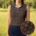Turkey Hunting Seamless Pattern Funny Golf Shirts, Women's Golf Tops, Ladies Golf Shirts
