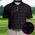 Funny Neon Couples Pattern Golf Polo Shirt, Golf Shirts For Men, Mens Golf Apparel
