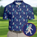Funny Raccoon Tropical Golf Pattern Polo Shirt, Men's Golf Shirt, Golf Apparel For Men