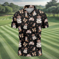 Coquette Halloween Cowboy Ghost Black Fun Golf Shirts For Men, Polo Shirts For Men, Golfing Apparel