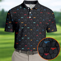 Funny Colorful Panty Butt Pattern Golf Polo Shirt, Printed Golf Shirts, Men's Golf Shirt