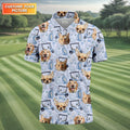 Custom Face Pet Golf Shirt, Custom Shirt Dog Face, Funny Golf Polo Shirt, Dad Golf Gift