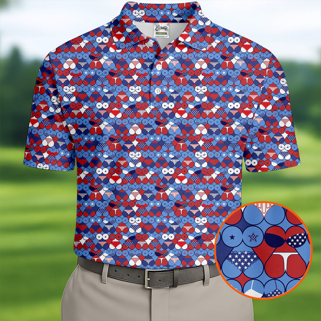 Red Blue White Naughty Fun Patriotic Golf Shirt, 250th Anniversary Fun Golf Shirts For Men, Polo Shirts For Men