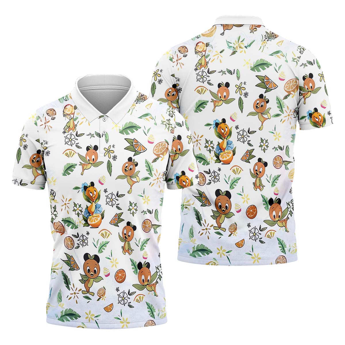 Orange Bird Men's Golf Polo Shirt, Golfing Apparel, Mens Golf Gift