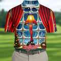 Funny Christmas Leg Lamp Window Golf Polo Shirt, Mens Golf Polo, Golf Apparel For Men