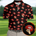 Sassy Red Lips Golf Shirt, Funny Valentine Pattern Design, Men's Golf Polo
