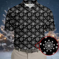 Dirty Funny Adult Humor Snowflakes Black Golf Shirt, Fun Men's Golf Polos, Christmas Golf Shirt, Polo Shirts For Men