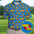 Funny Whack F*ck Comic Golf Ball Polo Shirt, Polo Shirts For Men, Mens Golf Apparel