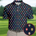 Lucha Libre Mask Seamless Pattern Cinco De Mayo Celebration Fiesta Themed Golf Shirts For Men