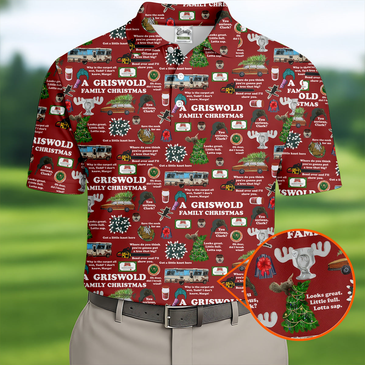 A Griswold Family Christmas Men's Golf Polo Shirts, Christmas Golf Shirt, Polo Shirts For Men