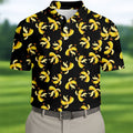 Banana Duck Hawaiian Golf Shirt, Men's Funny Golf Shirts, Polo Shirts For Men