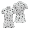 Funny Stick Figure Womens Golf Polo Shirt, Golfing Apparel, Womens Golf Gifts