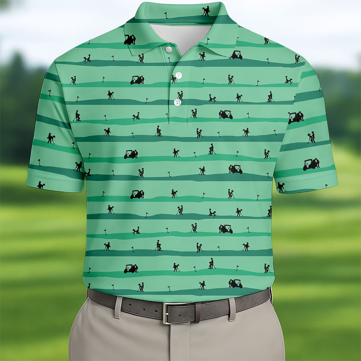 Funny Couple On Golf Course Polo Shirt, Naughty Golf Shirts For Men, Mens Golf Apparel