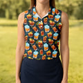 Summer Cocktail Pattern Hawaiian Golf Shirt, Golf Polo For Women, Women's Golf Apparel