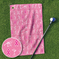 Funny Stick Figure Golf Towel, Breast Cancer Golf Towel, Unique Gift For Golfer, Christmas Golf Gift, Golf Accessories