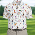 Retro Pin Up Martini Cocktail Hawaiian Golf Shirt, Golf Shirts For Men, Hawaiian Golf Shirt