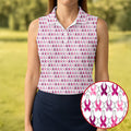 Middle Finger Pink Ribbon Breast Cancer Golf Shirt, Women’s Golf Polo, Ladies Golf Shirts