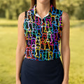 Adult Humor LGBT Rainbow Color Fun Women's Golf Shirts, Pride Month Celebrate Golf Shirt For Women
